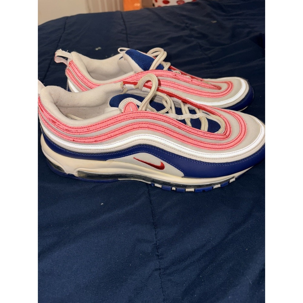 Nike Air Max 97 Shoes Mens Size 12 Olympic CW5584-100 Running Sneakers +.Red/blu